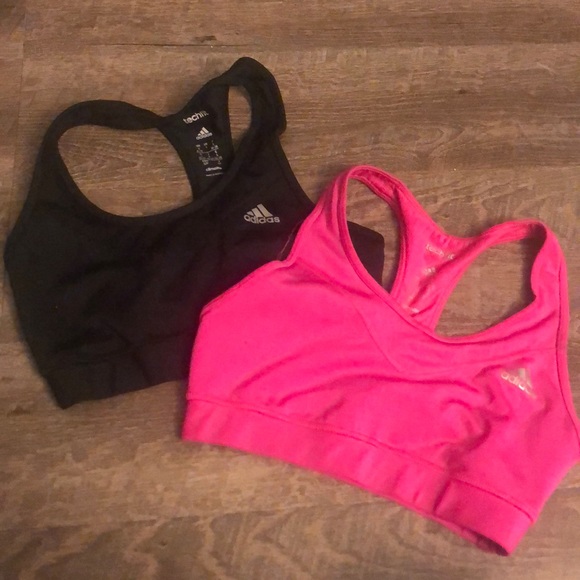 Two ADIDAS TECHFIT CLIMALITE SPORTS BRAS - Picture 2 of 2
